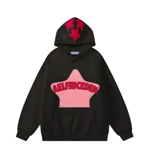 1085 NWT Aelfric Eden Vintage Embroidery Eden Star Hoodie Sz Med - Picture 1 of 6